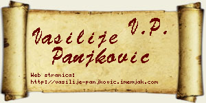 Vasilije Panjković vizit kartica